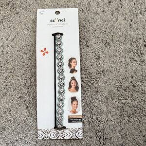 Scunci Artisan Black and Silver Beaded Hairband New